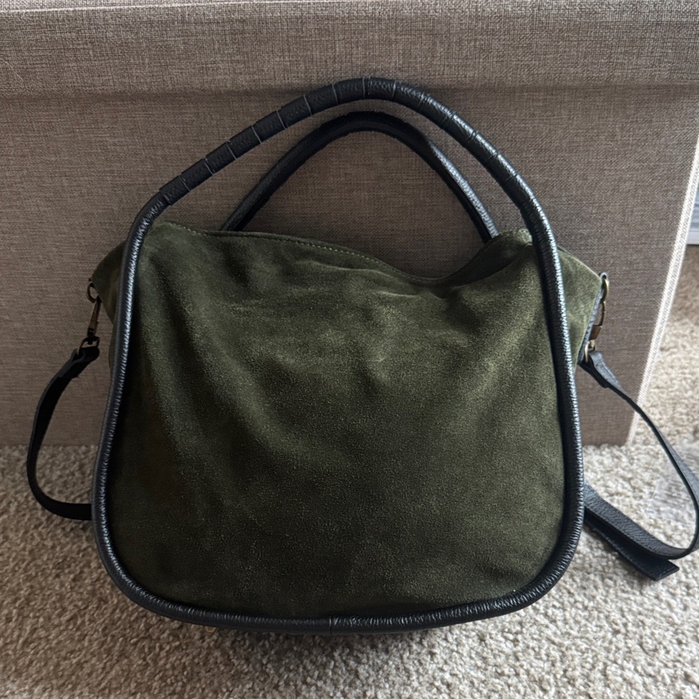 Elegant Olive Green Women's Shoulder Bag